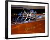 Chris Craft Classic Wooden Powerboat, Seattle Maritime Museum, Lake Union, Washington, USA-William Sutton-Framed Photographic Print