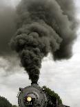 Smoke Billows from the Smoke Stack of Engine No. 734-Chris Gardner-Framed Stretched Canvas