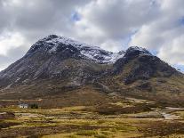 Single Small Cottage and Buachaille Etive Mor, Rannoch Moor, Glencoe, Highland Region, Scotland-Chris Hepburn-Photographic Print