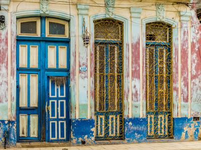 A beautifully aged colourful building in Havana, Cuba