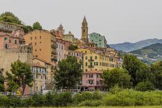 The colourful buildings in Ventimiglia, Liguria, Italy-Chris Mouyiaris-Photographic Print