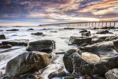 Sunset Through Oceanside Pier-Chris Moyer-Photographic Print