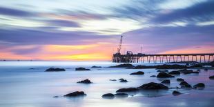 Sunset Through Oceanside Pier-Chris Moyer-Photographic Print