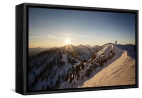 Chris Smith, Flagstaff Peak Dawn, Wasatch Mountains-Louis Arevalo-Framed Stretched Canvas