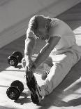 Man Stretching in Gym, New York, New York, USA-Chris Trotman-Photographic Print