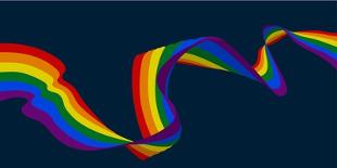 Rainbow Pride Peace Flag Woodcut Vintage Style-ChrisGorgio-Photographic Print