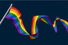 Rainbow Pride Peace Flag Design-ChrisGorgio-Stretched Canvas