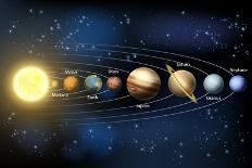 Solar System Planets Diagram-ChrisGorgio-Photographic Print