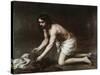 Christ After the Flagellation-Bartolome Esteban Murillo-Stretched Canvas