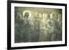 Christ Among Apostles-Gaetano Previati-Framed Giclee Print