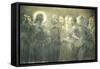 Christ Among Apostles-Gaetano Previati-Framed Stretched Canvas