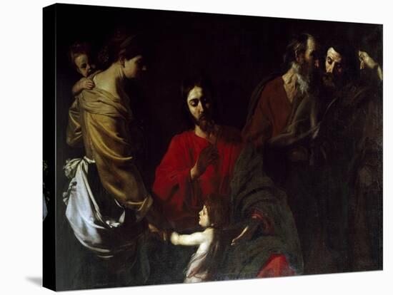 Christ Among the Children-Nicolas Tournier-Stretched Canvas