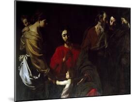 Christ Among the Children-Nicolas Tournier-Mounted Giclee Print