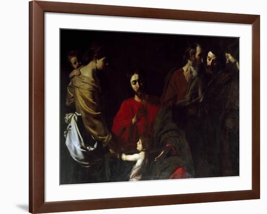 Christ Among the Children-Nicolas Tournier-Framed Giclee Print