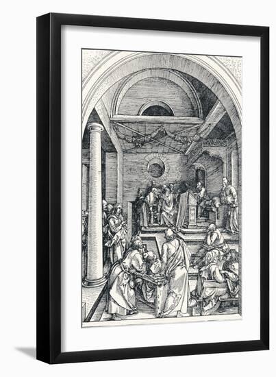 Christ Among the Doctors, 1506-Albrecht Dürer-Framed Giclee Print