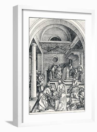 Christ Among the Doctors, 1506-Albrecht Dürer-Framed Giclee Print