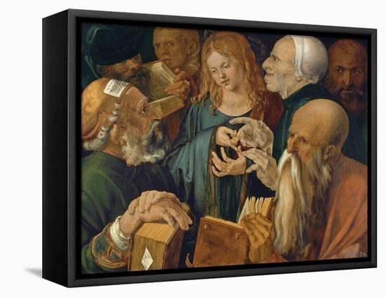 Christ Among the Doctors, 1506-Albrecht Dürer-Framed Stretched Canvas