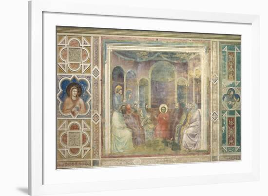 Christ among the Doctors in the Temple-Giotto di Bondone-Framed Premium Giclee Print