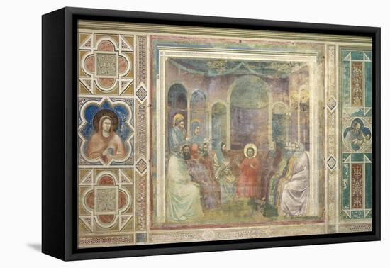 Christ among the Doctors in the Temple-Giotto di Bondone-Framed Stretched Canvas