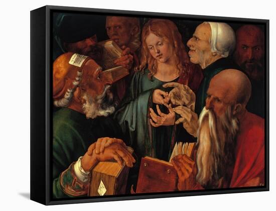 Christ Among the Doctors (Twelve Year-Old Jesus Among the Doctors)-null-Framed Stretched Canvas