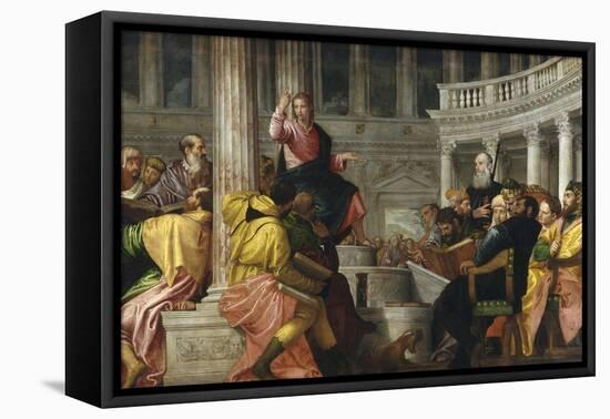 Christ Among the Doctors-Paolo Veronese-Framed Stretched Canvas