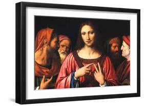 Christ Among the Doctors-Bernardino Luini-Framed Art Print