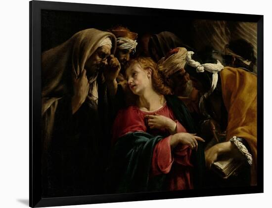 Christ Among the Doctors-Orazio Borgianni-Framed Art Print