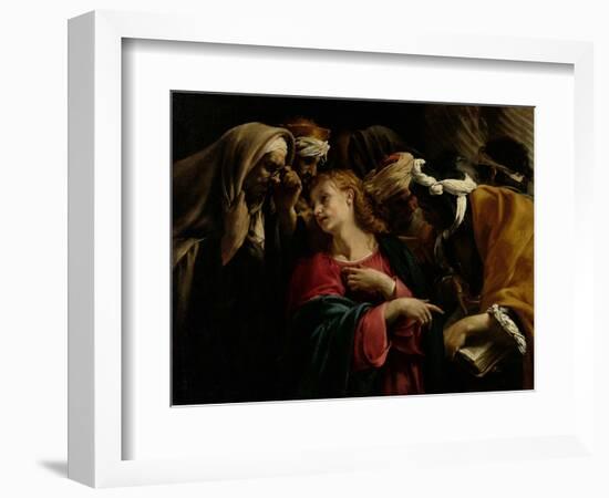 Christ Among the Doctors-Orazio Borgianni-Framed Art Print