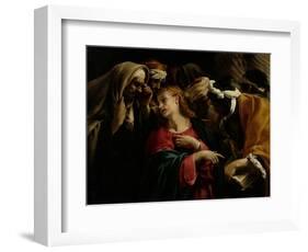 Christ Among the Doctors-Orazio Borgianni-Framed Art Print