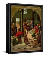 Christ Among the Doctors-Bonifacio Veronese-Framed Stretched Canvas