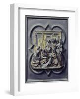 Christ Amongst the Doctors, Fourth Panel of North Doors of Baptistery of San Giovanni, 1403-24-Lorenzo Ghiberti-Framed Giclee Print