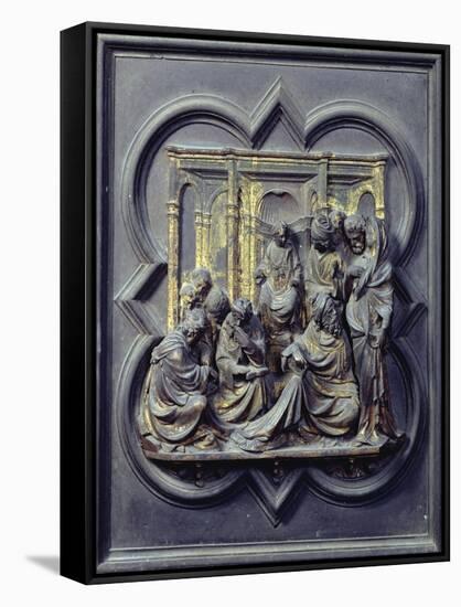 Christ Amongst the Doctors, Fourth Panel of North Doors of Baptistery of San Giovanni, 1403-24-Lorenzo Ghiberti-Framed Stretched Canvas