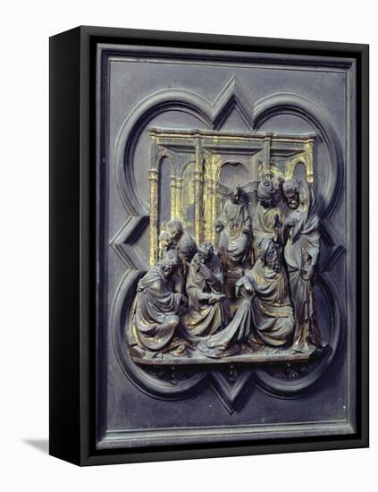 Christ Amongst the Doctors, Fourth Panel of North Doors of Baptistery of San Giovanni, 1403-24-Lorenzo Ghiberti-Framed Stretched Canvas