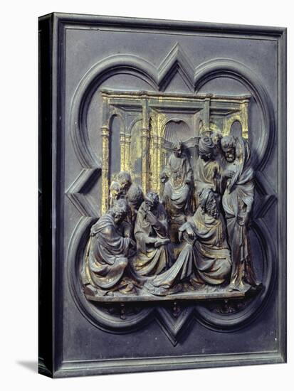 Christ Amongst the Doctors, Fourth Panel of North Doors of Baptistery of San Giovanni, 1403-24-Lorenzo Ghiberti-Stretched Canvas
