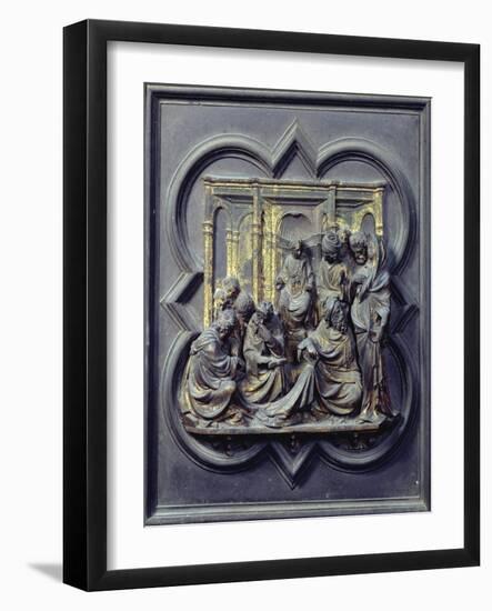 Christ Amongst the Doctors, Fourth Panel of North Doors of Baptistery of San Giovanni, 1403-24-Lorenzo Ghiberti-Framed Giclee Print