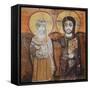 Christ and a Saint-null-Framed Stretched Canvas