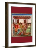 Christ and Caiphus-Giotto di Bondone-Framed Art Print