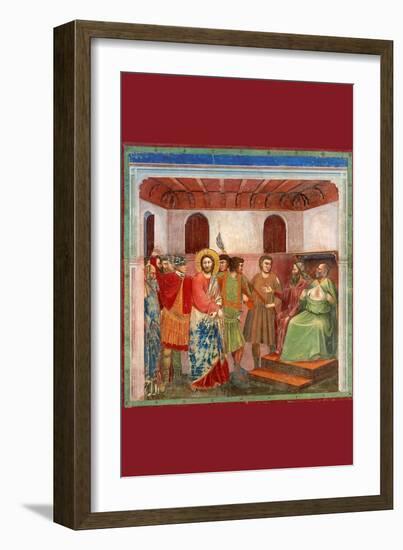 Christ and Caiphus-Giotto di Bondone-Framed Art Print