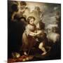 Christ and John the Baptist as Children, Between 1655 and 1660-Bartolomé Esteban Murillo-Mounted Giclee Print