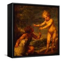 Christ and John the Baptist as Children, Ca 1665-Alonso Cano-Framed Stretched Canvas
