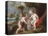 Christ and John the Baptist as Children-Peter Paul Rubens-Stretched Canvas