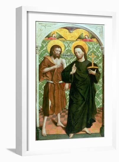 Christ and John the Baptist-Johann Koerbecke-Framed Giclee Print