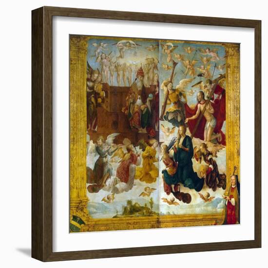 Christ and Mary before God the Father, Early 16th Century-Hans Suess von Kulmbach-Framed Giclee Print