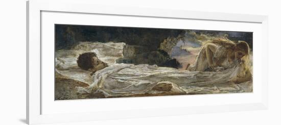 Christ and Mary Magdalene, 1904-Eugenio Prati-Framed Premium Giclee Print