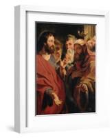 Christ and Nicodemus-Jacob Jordaens-Framed Giclee Print