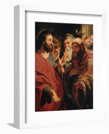 Christ and Nicodemus-Jacob Jordaens-Framed Giclee Print