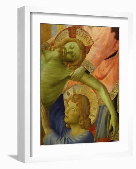 Christ and Saint John, from the Deposition of Christ, 1435, from Holy Trinity Altarpiece (Detail)-Fra Angelico-Framed Giclee Print