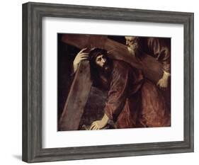 Christ and Simon the Cyrenian-Titian (Tiziano Vecelli)-Framed Giclee Print