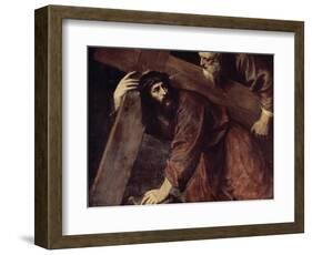 Christ and Simon the Cyrenian-Titian (Tiziano Vecelli)-Framed Giclee Print