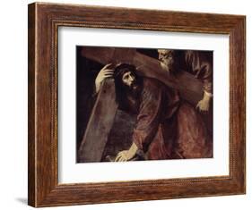 Christ and Simon the Cyrenian-Titian (Tiziano Vecelli)-Framed Giclee Print